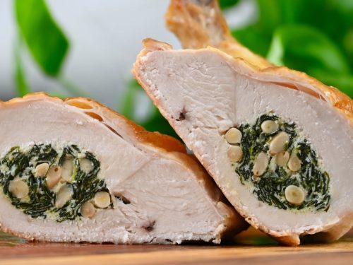 Chicken with Ham, Spinach & Pine Nuts