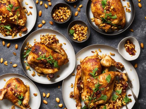 Chicken with Saffron, Raisins & Pine Nuts