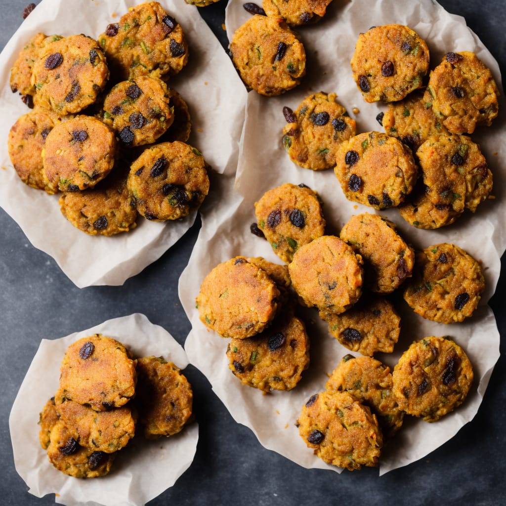 Chickpea Patties with Carrot & Raisin Salad