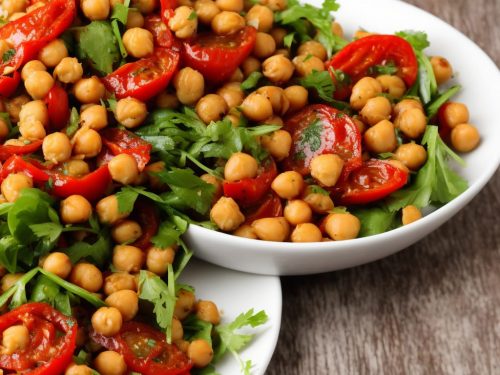 Chickpea & roasted pepper salad