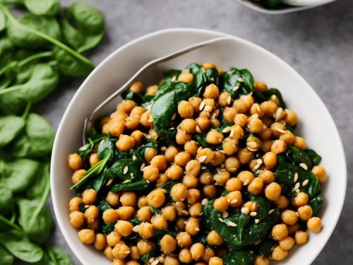 Chickpea, Spinach & Almond Butter Bowl