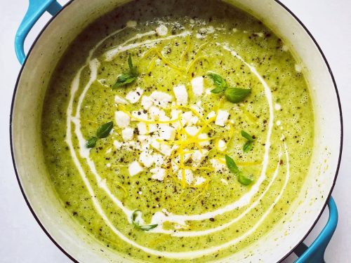 Chilled Minty Courgette Soup