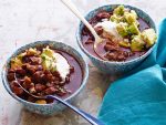 Chilli Beef with Black Bean and Avocado Salad