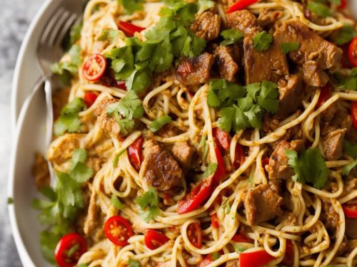 Chilli Coconut Pork with Vegetable Noodle Salad