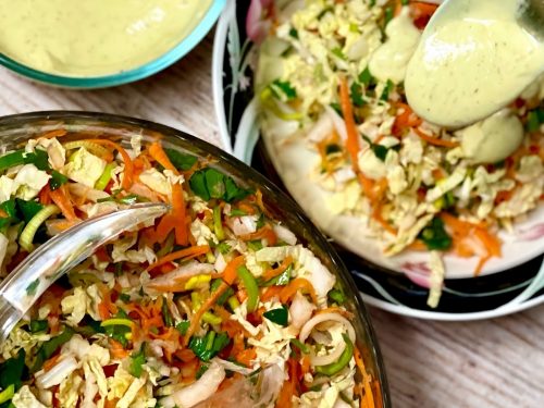 Chilli Crab with Shaved Fennel & Parsley Salad