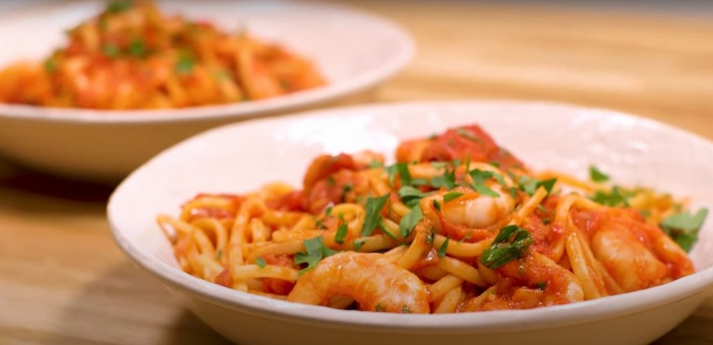 Chilli Prawn Linguine