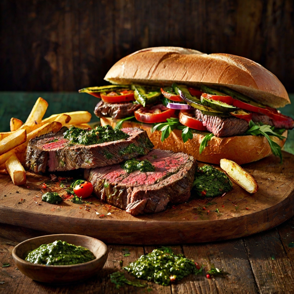 Chimichurri-style Steak Sarnies & Cheat's Spicy Fries