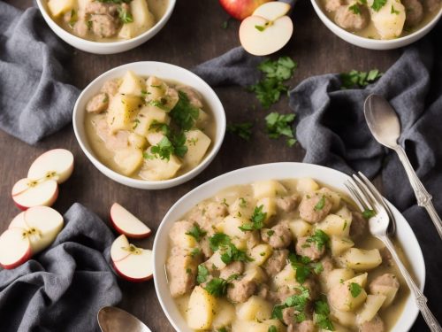 Chipolatas in Apple Gravy with Parsnip Colcannon