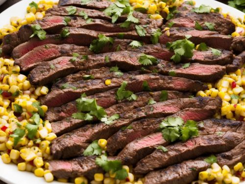 Chipotle Bavette Steak with Lime Corn and Chunky Salsa