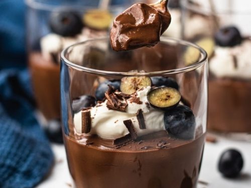 Chocolate & Almond Puds with Boozy Hot Chocolate Sauce