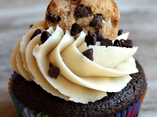 Chocolate Chip Cookie Dough + Cupcake = The BEST Cupcake Ever