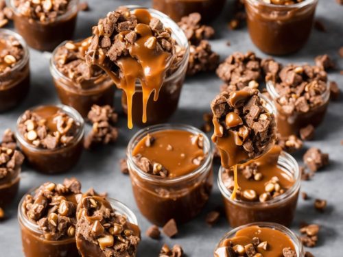 Chocolate Crunch with Caramel Sauce