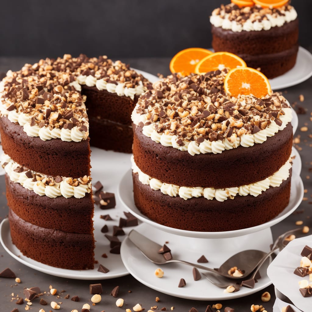 Chocolate, Orange & Hazelnut Cake