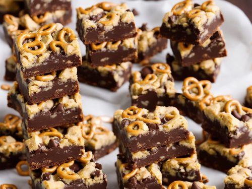 Chocolate, Peanut Butter & Pretzel Cookie Bars