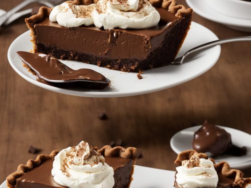 Chocolate Pie with Toffee Sauce & Coffee Cream