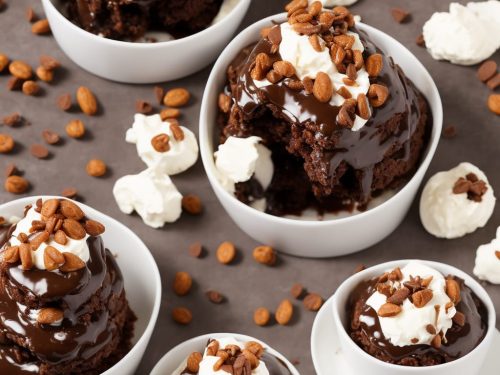 Chocolate Sundaes with Pear & Christmas Pud