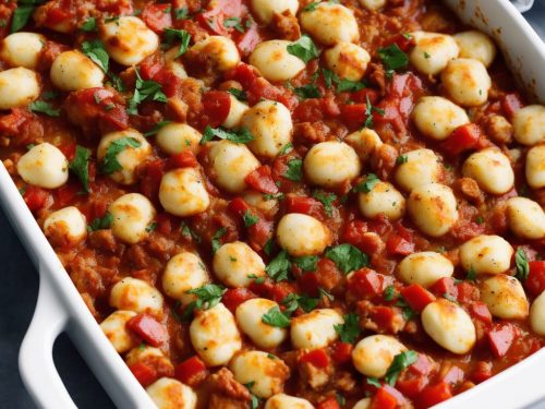 Chorizo & Mozzarella Gnocchi Bake