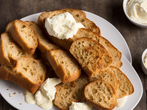 Chunky Ciabatta Bread Sauce with Clotted Cream