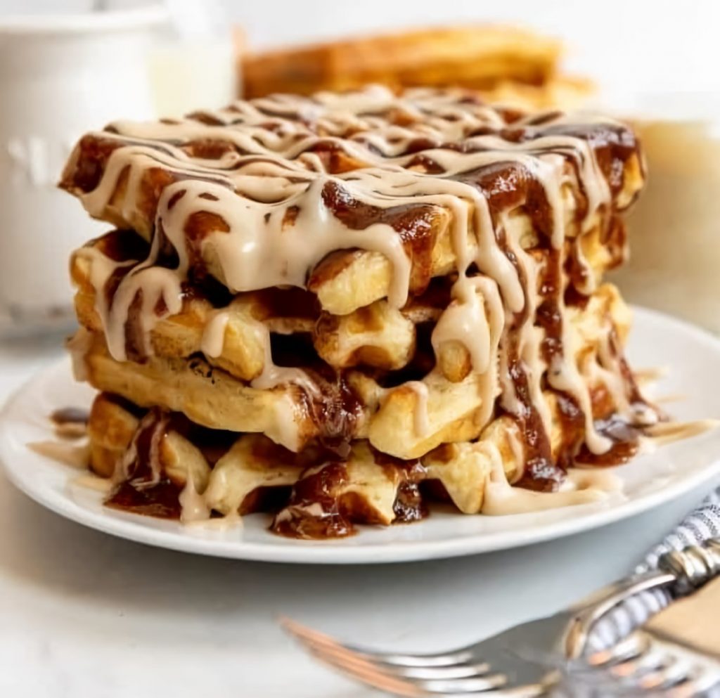 Cinnamon Roll Waffles