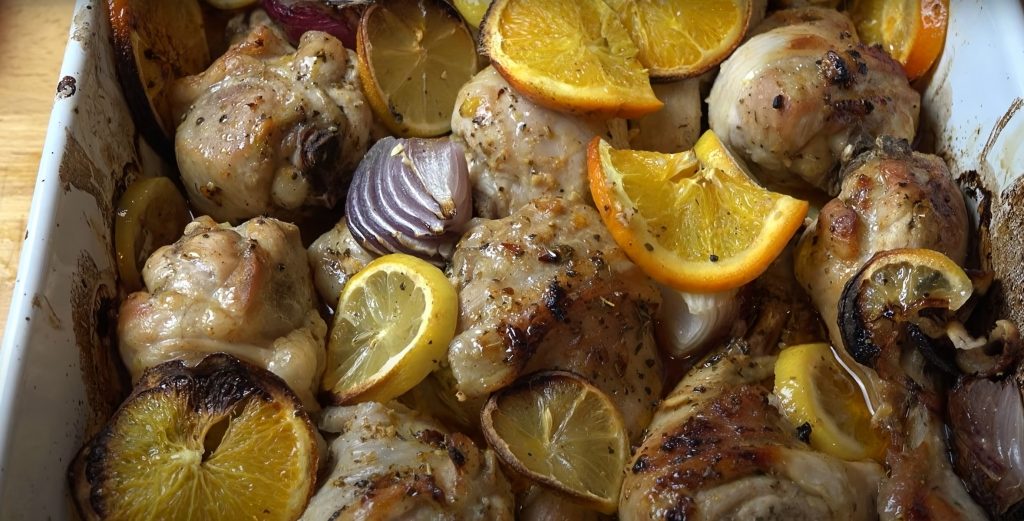 Citrus-Spiked Chicken with Roasted Red Onions