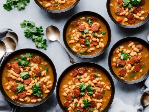 Clam, chorizo & white bean stew recipe