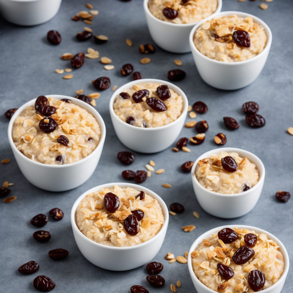 Coconut, rum & raisin rice pudding