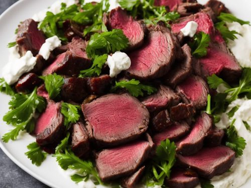 Cold Roast Beef with Beetroot Salad & Horseradish Cream