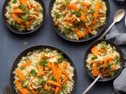 Coriander Cod with Carrot Pilaf