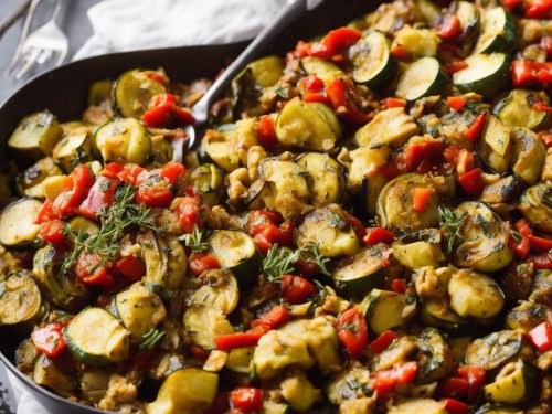 Courgette Caponata with Thyme & Garlic Chicken