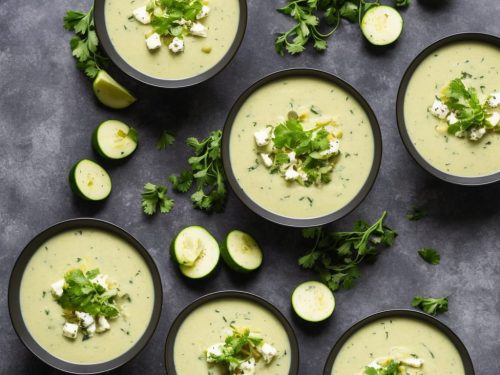 Courgette, leek & goat’s cheese soup