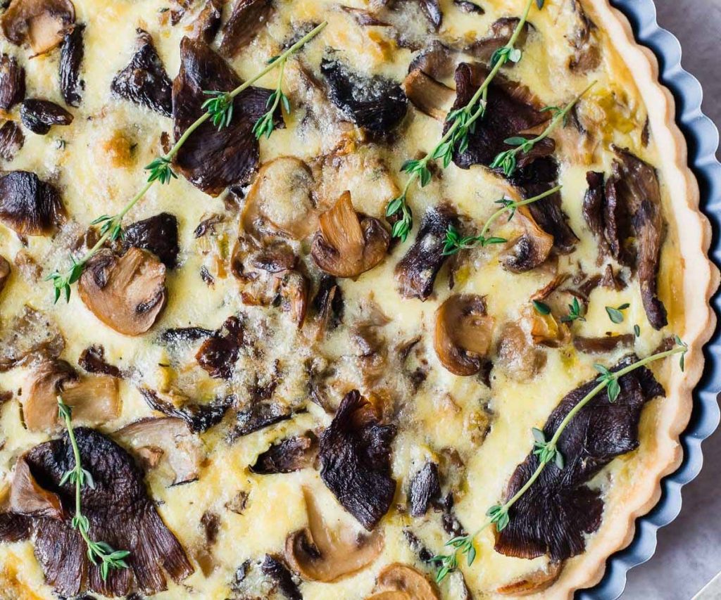 Courgette, Mushroom & Mozzarella Tart