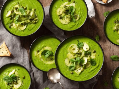 Courgette, Pea & Pesto Soup