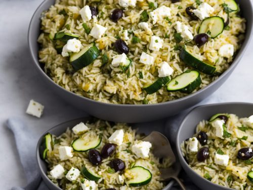 Courgette Rice with Feta & Olives