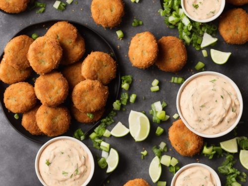 Crab Croquettes with Sriracha Mayo Dip