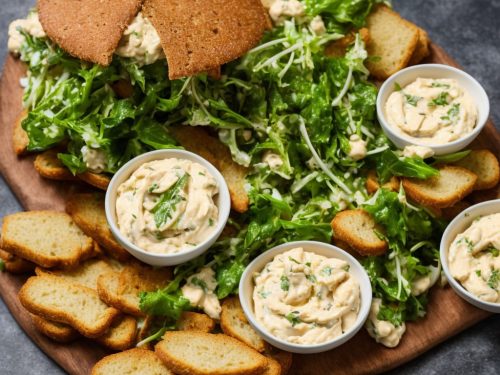 Crab Mayonnaise with Melba Toast & Herb Salad