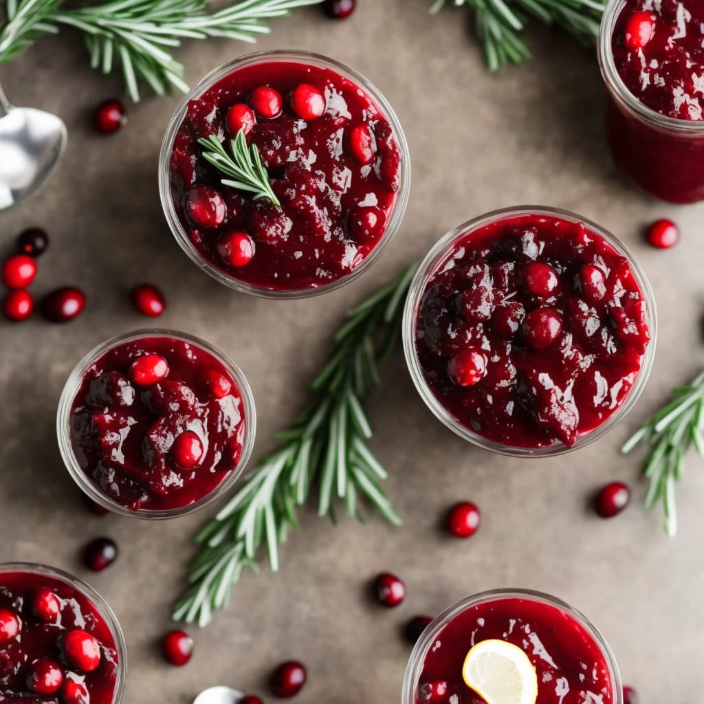 Cranberry Sauce with Gin & Rosemary