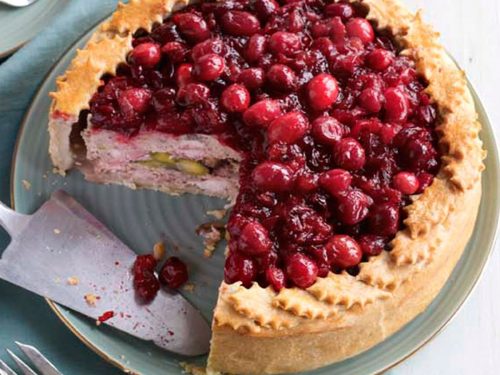 Cranberry-topped Raised Pie