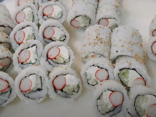 Cream Cheese and Crab Sushi Rolls