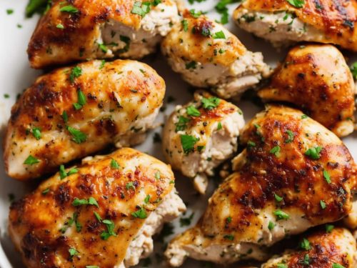 Cream Cheese, Garlic, and Chive Stuffed Chicken Recipe