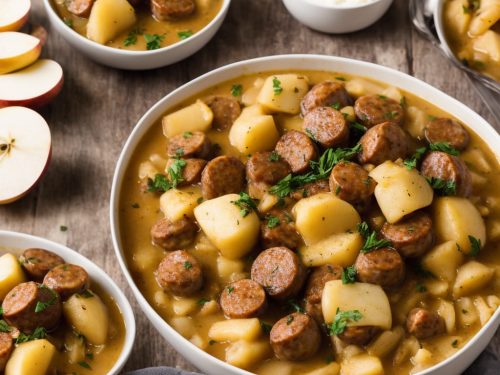 Creamy Cider & Sausage Braise with Apples & Mash