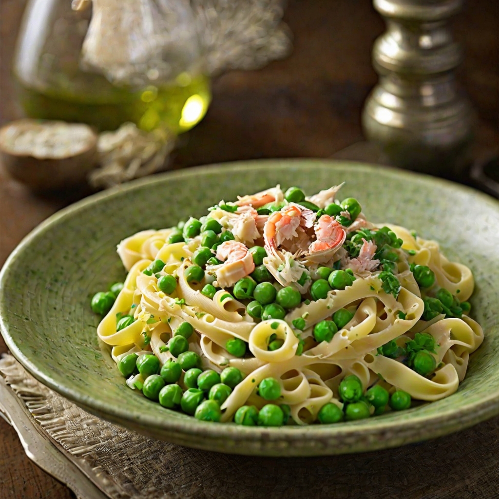 Creamy Crab & Pea Pasta