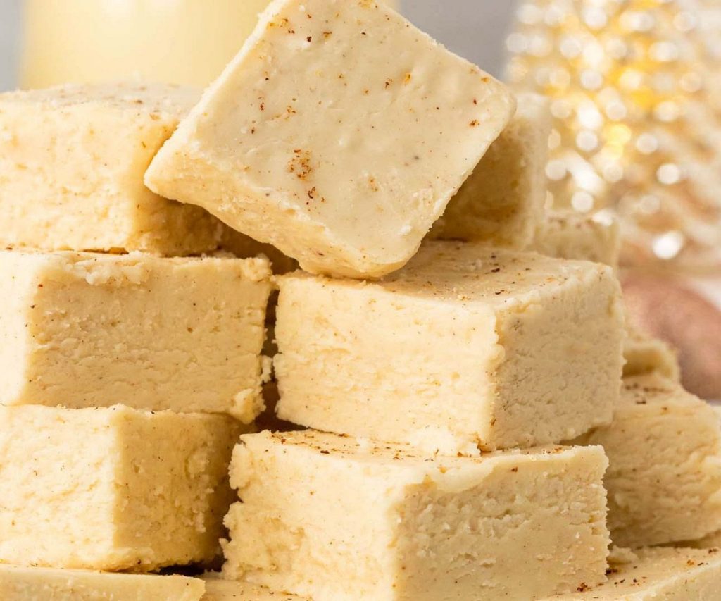 Creamy Eggnog Fudge