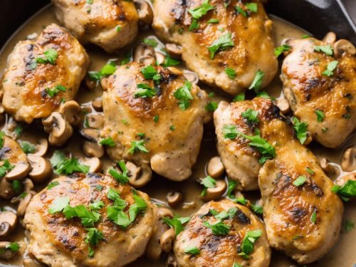 Creamy Garlic and Mushroom Chicken Thighs