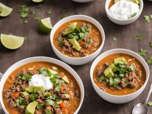 Creamy Keto Taco Soup with Ground Beef