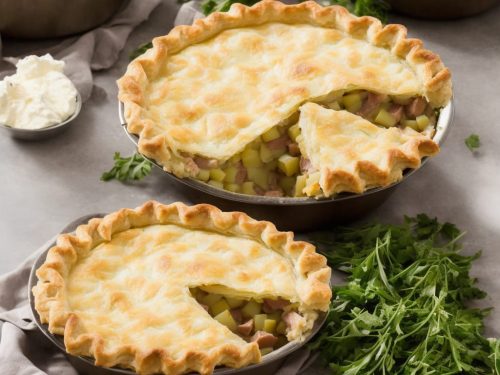 Creamy Leek, Potato & Ham Pie