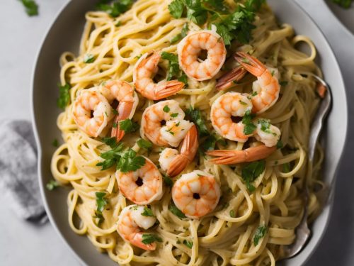 Creamy Linguine with Prawns