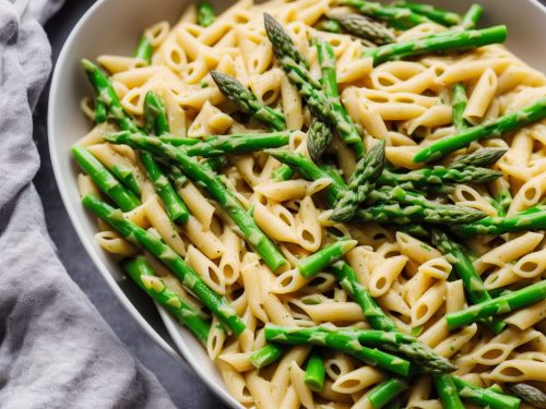 Creamy Pasta with Asparagus Peas