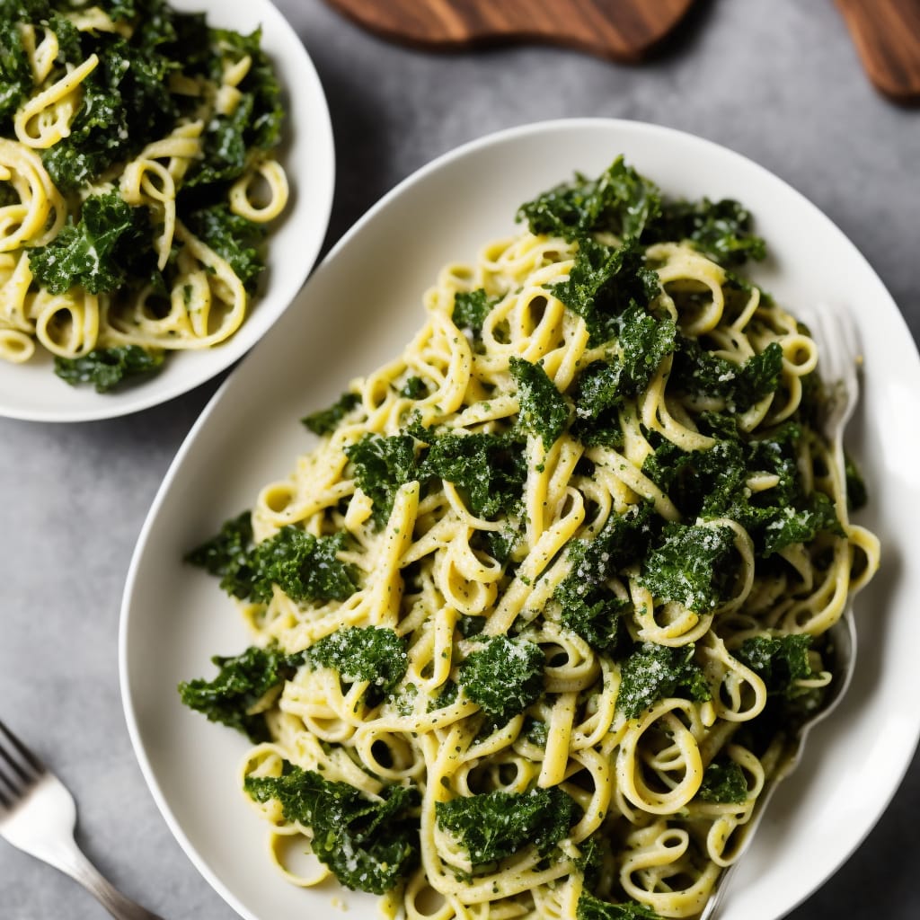 Creamy Pesto Kale Pasta