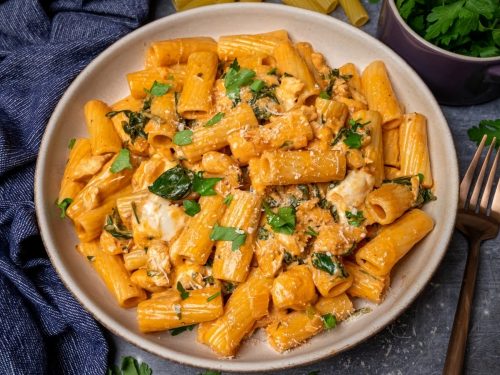 Creamy Rigatoni Florentine