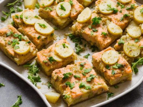 Creamy Salmon, Leek & Potato Traybake